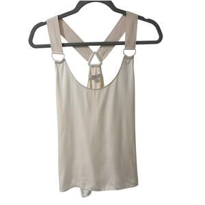 Jonathan Simkhai Women's Elegant Off White Strappy Scoop Neck Tank Top, size M